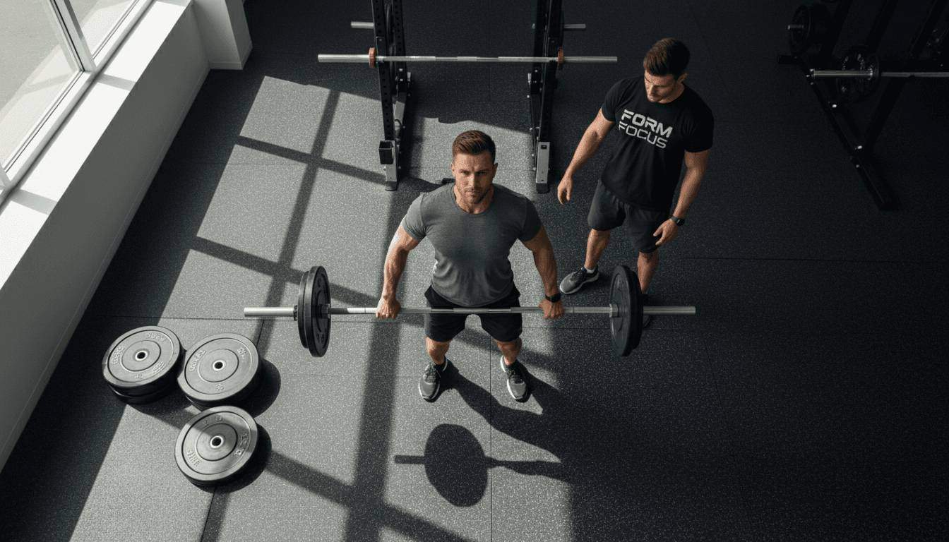 Strength training progress showing improved form and increased lifting capability